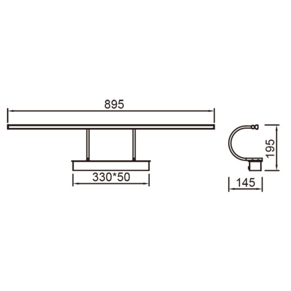 Aplique Led, Alumbracuadros-Espejo, 89.5cm, Cuero, 18W, 3000K - Imagen 3