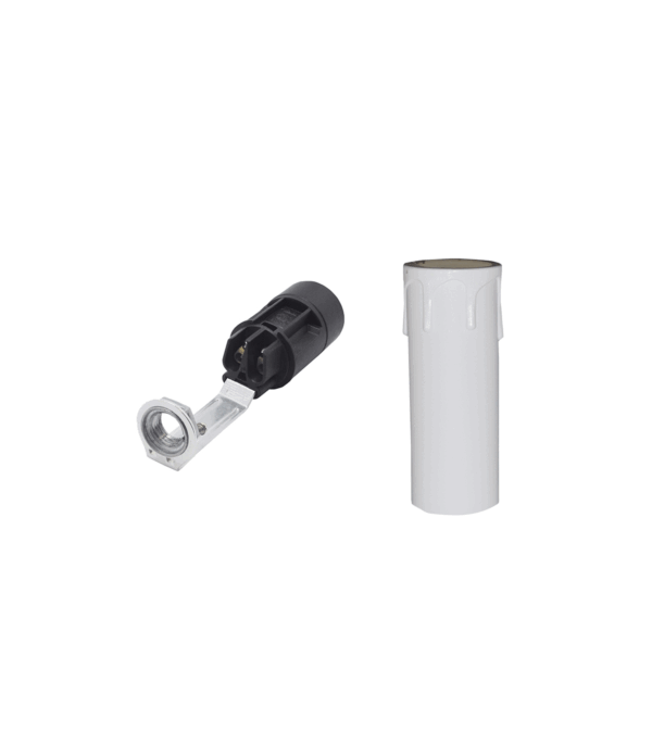 Portalámparas Vela Funda Blanca