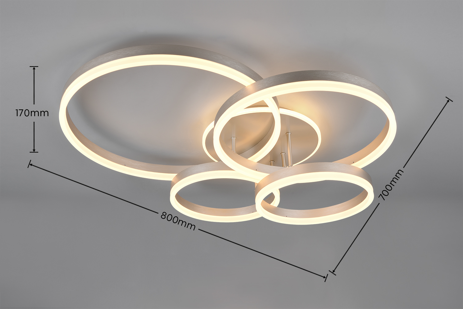 Plafón Led 50W Níquel Mate Mando a Distancia 2 Plafón Led 50W Níquel Mate Mando a Distancia - Imagen 2