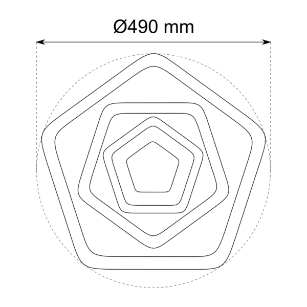 Plafón LED Quiara Color Blanco Técnico 77W - Imagen 5