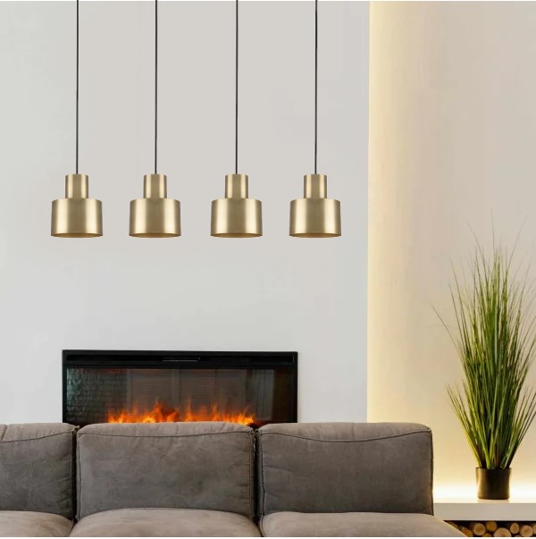 Lámpara Serantes Dorada 4 Alturas 1 Lámpara Serantes Dorada 4 Alturas