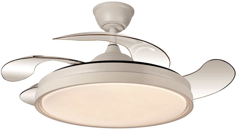 Ventilador Tíber Aspas Retractiles Color Blanco Motor DC 1 Ventilador Tíber Aspas Retractiles Color Blanco Motor DC