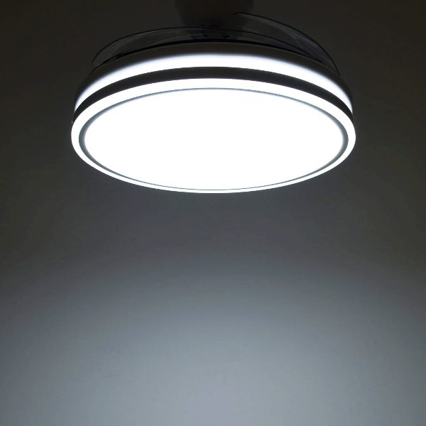 Ventilador San Martín II Color Cuero Motor DC 107Ø Aspas Retractiles App 7 Ventilador San Martín II Color Cuero Motor DC 107Ø Aspas Retractiles App - Imagen 7