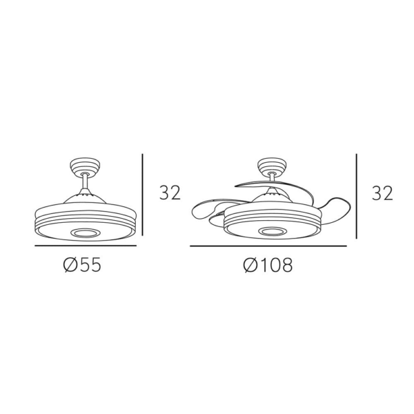 Ventilador Matanuska Niquel Mate 107cmØ Bluethooth Motor DC - Imagen 2