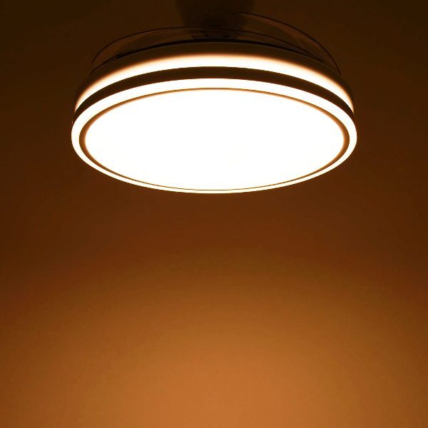 Ventilador San Martín II Color Cuero Motor DC 107Ø Aspas Retractiles App 5 Ventilador San Martín II Color Cuero Motor DC 107Ø Aspas Retractiles App - Imagen 5